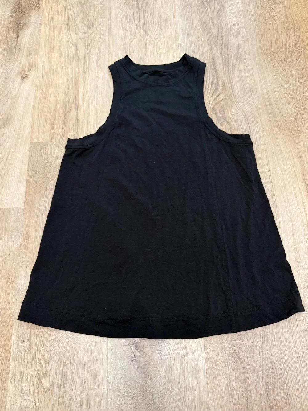 Lululemon Long Cotton Crewneck Tank Top Black